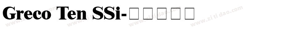Greco Ten SSi字体转换